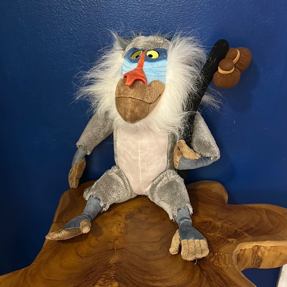 Rare Disney Rafiki Plush Plush Monkey Baboon Stuffed Animal-The Lion King
